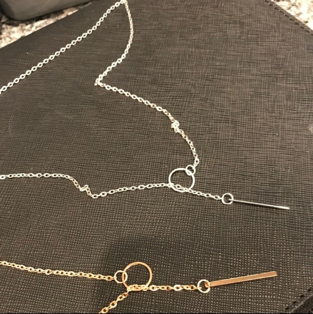 Gold or Silver Circle Pendant Necklace - Picture 2 of 7